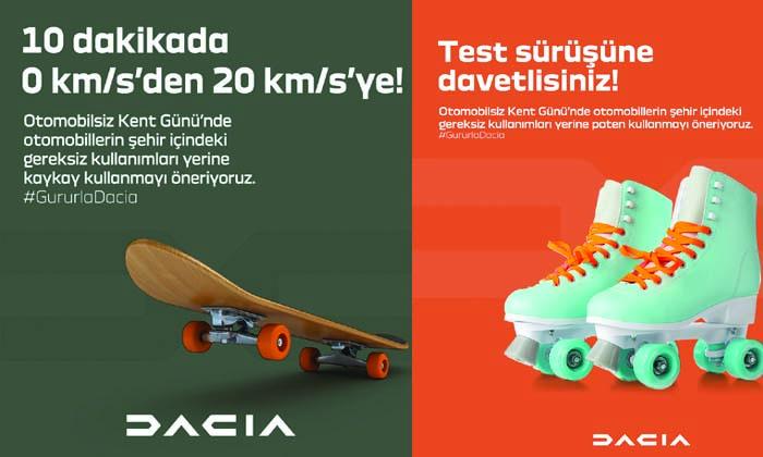 Dacia Türkiye, Otomobilsiz Kent Günü’nde de ezber bozuyor