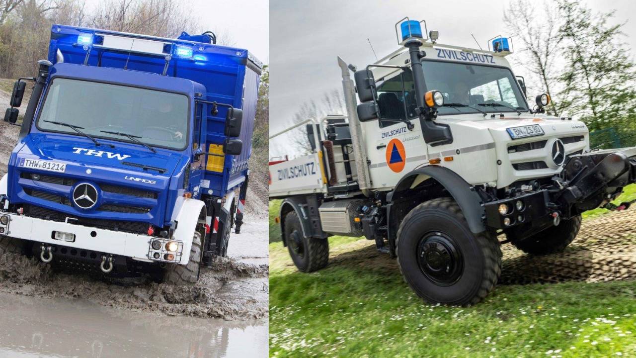 Aşırı hava koşullarında afet yardım destekçisi Mercedes-Benz Unimog U 5023