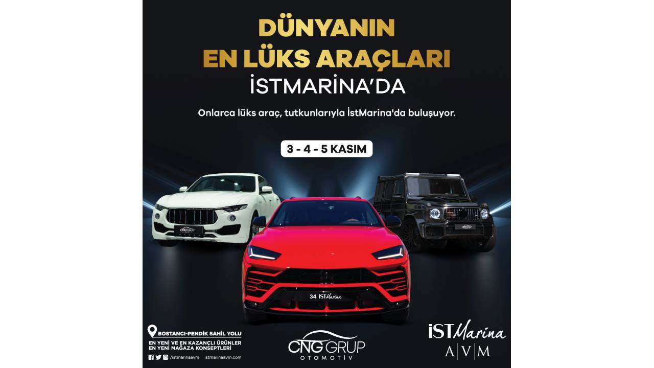 İstMarina AVM milyon dolarlık otomobillere ev sahipliği yapacak