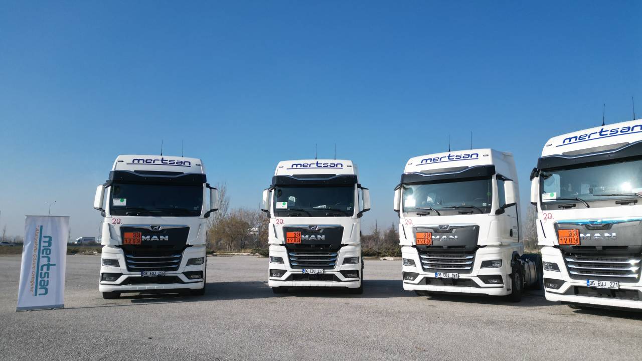 Mertsan, pazardaki öncü konumunu yeni MAN çekicilerle daha da güçlendirdi