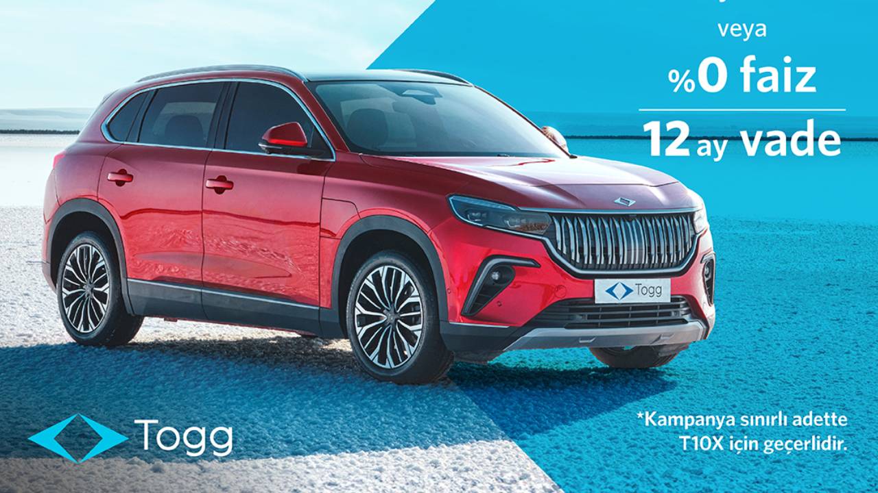 Togg’un avantajlı kredi fırsatları şimdi T10X’in tüm versiyonlarında geçerli