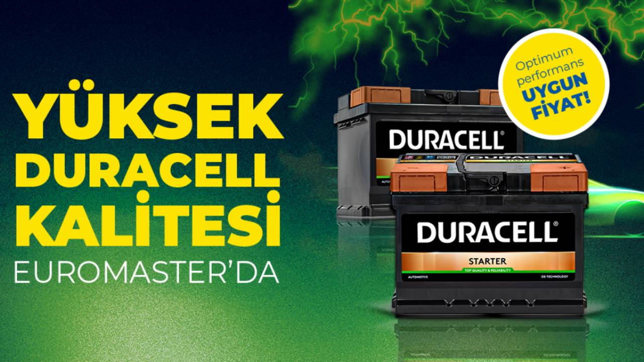 Euromaster’ın geniş servis ağında Duracell Akü satışı başladı