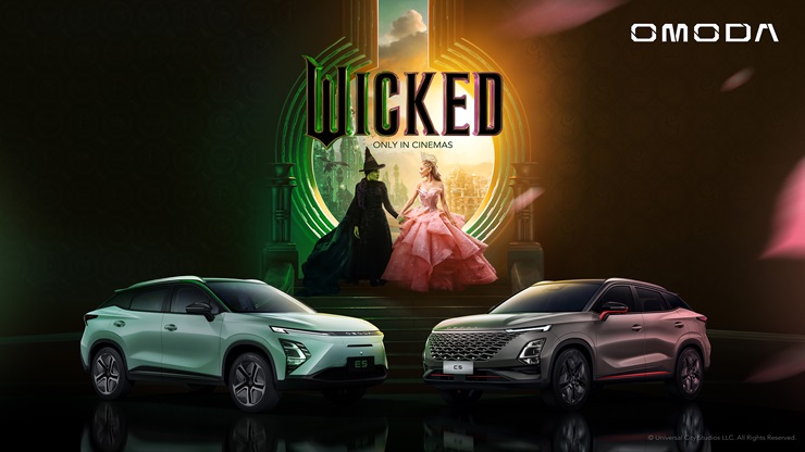 Chery OMODA 5 PRO, Wicked Filmine Özel Giydirmeleriyle Sahneye Çıktı
