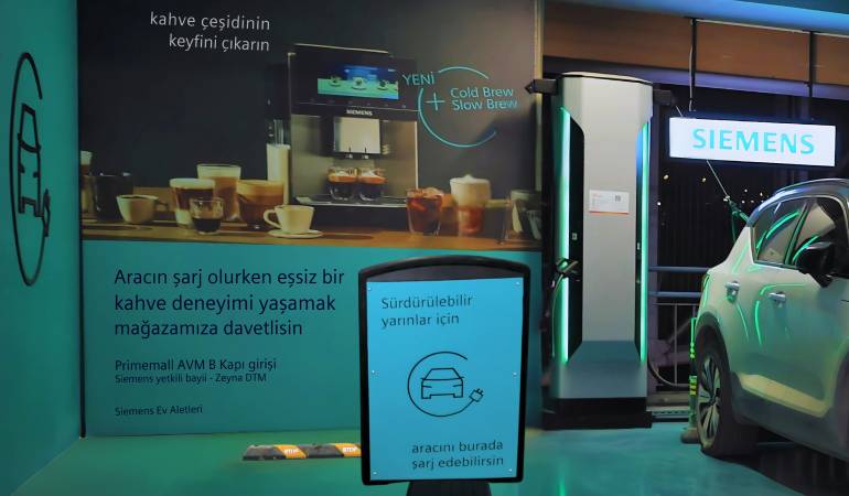 Siemens Ev Aletleri’nin ilk elektrikli araç şarj istasyonu hizmete başladı