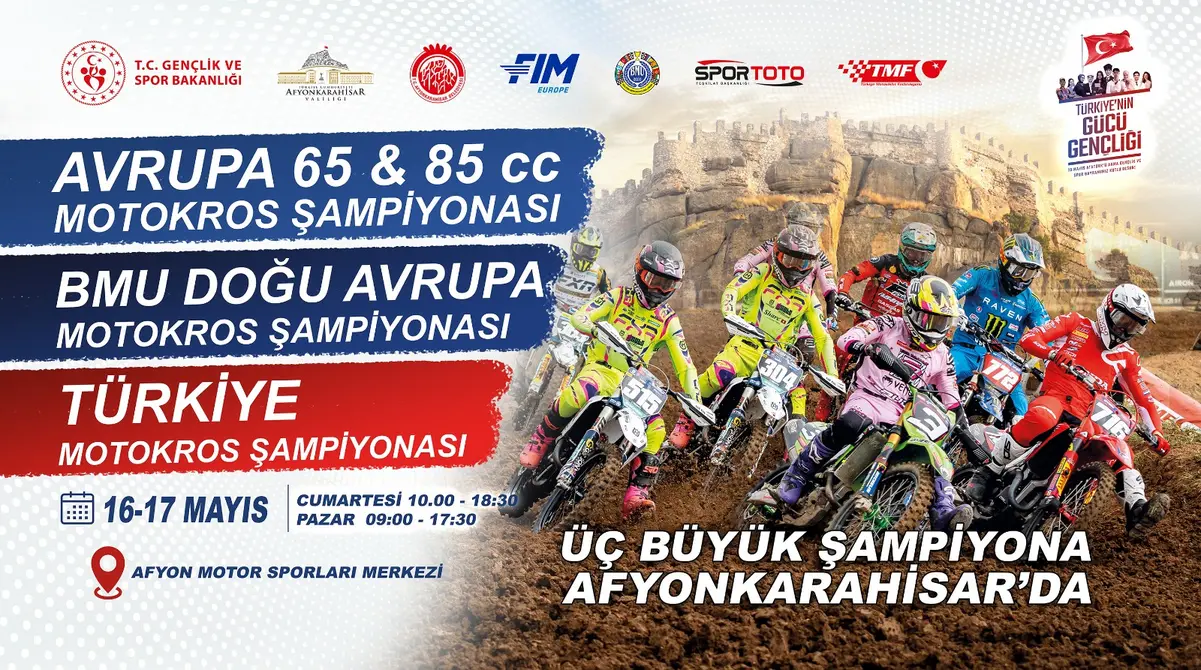 Afyonkarahisar’da Nefes Kesen Motokros Yarışları