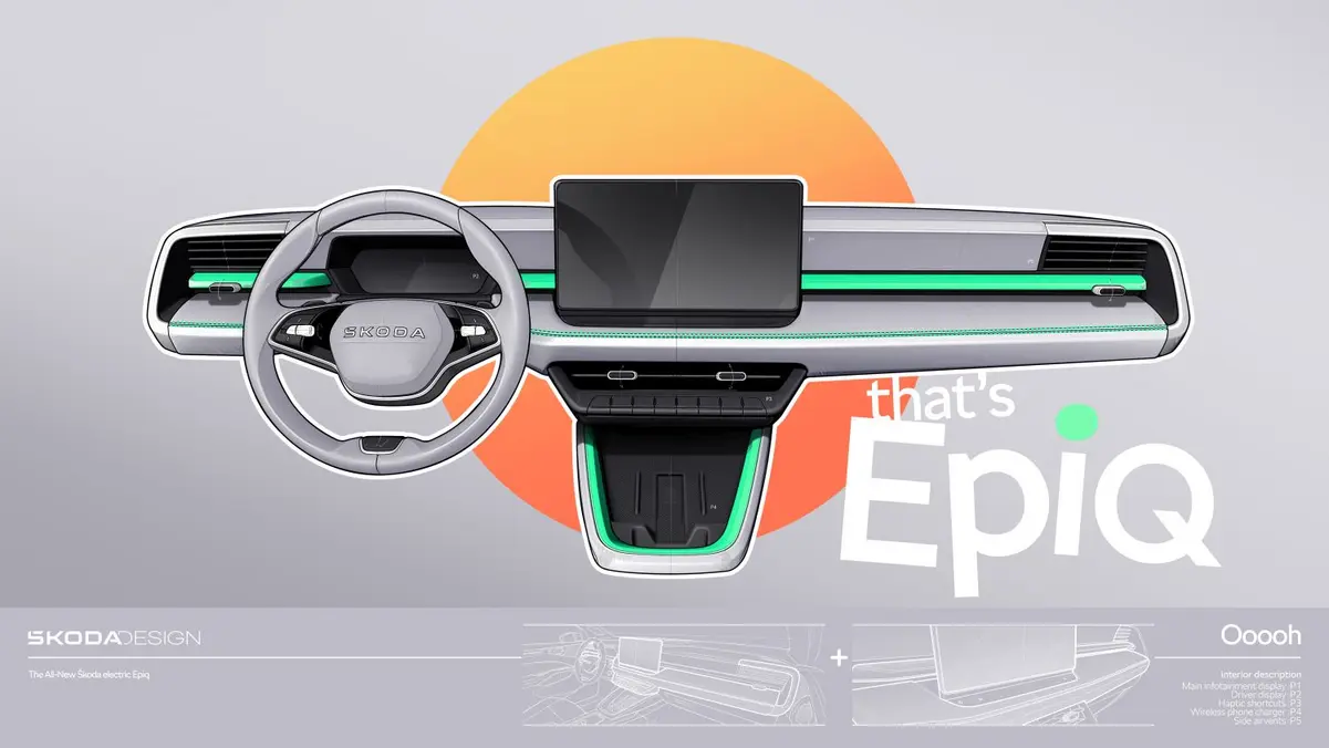 Škoda’nın Elektrikli Epiq Modeli: İç Mekan Detayları